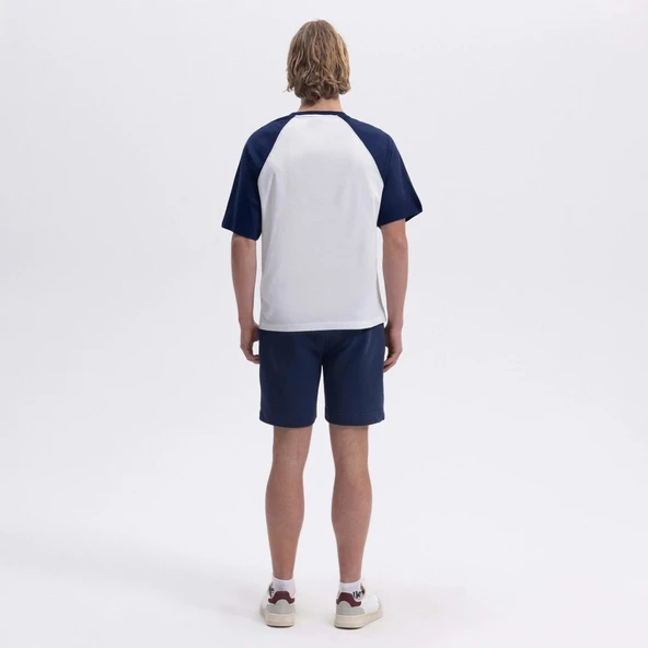 Ellesse Erkek Beyaz - Lacivert Tişört EM009-2-NV - 3