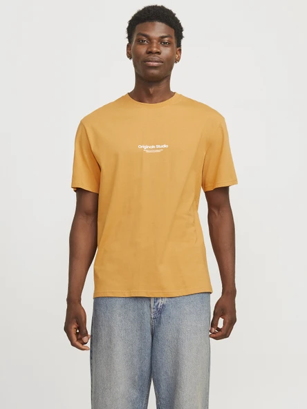 JACK JONES Yazılı Bisiklet Yaka Tişört 12240121 - 2