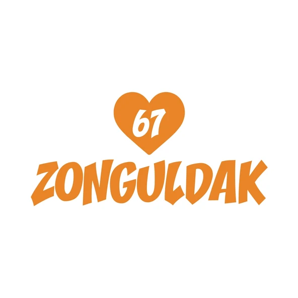 Kalpli 67 Zonguldak Araba Sticker 17x17 Cm Turuncu