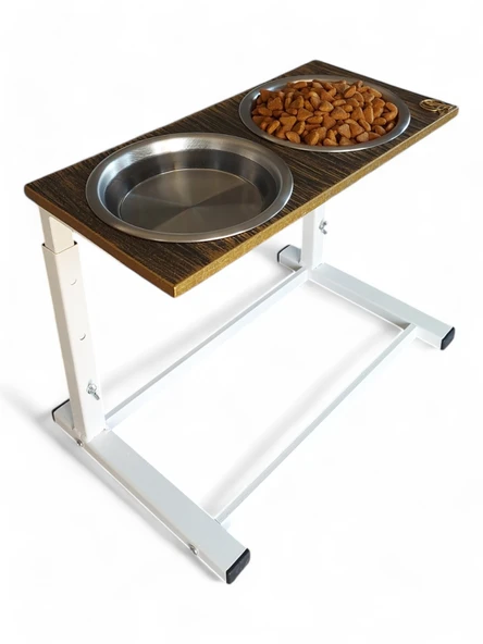 Büyük ve Orta Boy Köpekler İçin Ayarlanabilir 3 Yükseklikli Paslanmaz Çelik Mama ve Su Kabı Standı - Resim 4