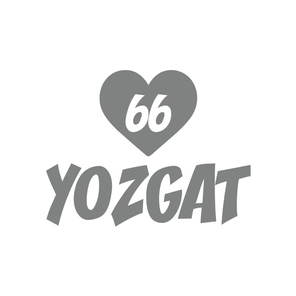 Kalpli 66 Yozgat Araba Sticker 17x17 Cm Gri ürün görseli