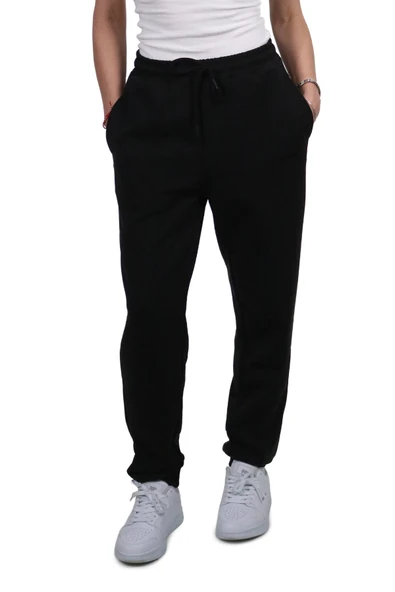 Kadın Modal Kumaş Cepli Siyah Jogger Pantolon