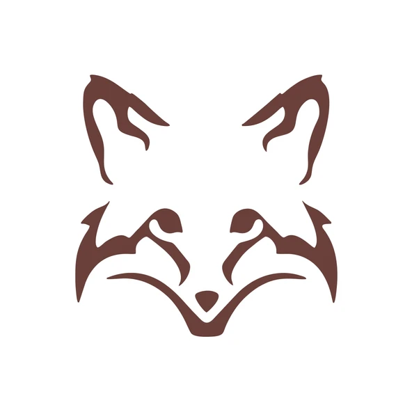 Tilki Kafası Araba Sticker 17x17 Cm Kahverengi ürün görseli