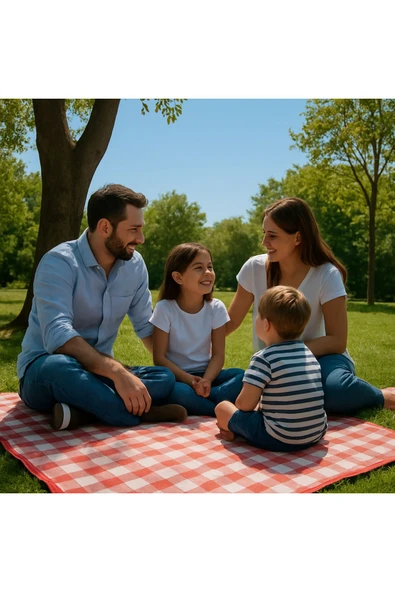 Pinteres Piknik Örtüsü 200x150 cm Su Geçirmez Çift Katlı Kamp ve Plaj Örtüsü - 4