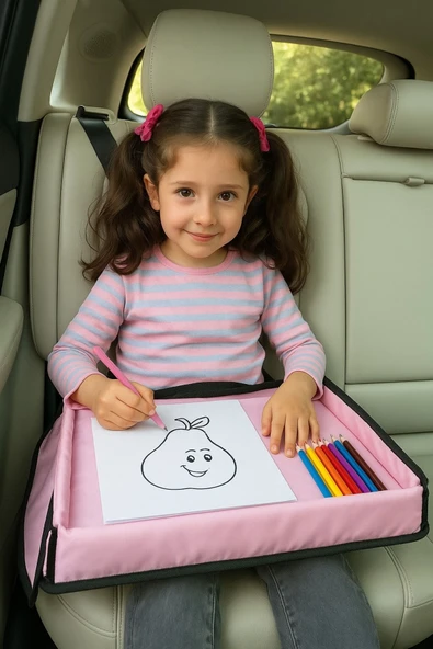 Katlanabilir Pratik Çocuk Aktivite Masası Oto Koltuk Sehpası - 2