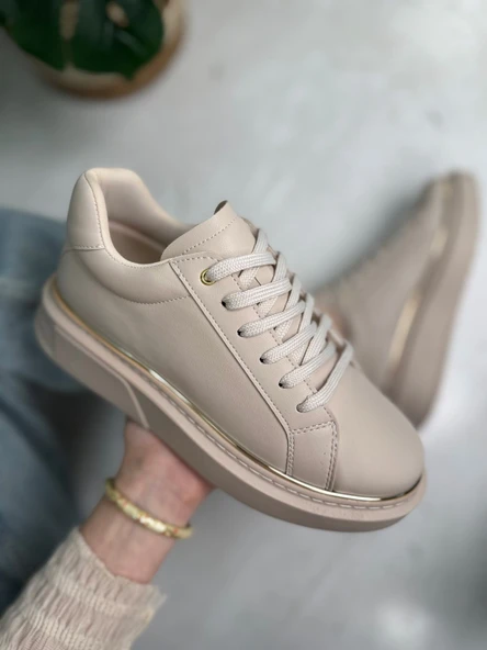 Günlük Kadın Spor Ayakkabı Bağcıklı Hafif Kalın Yüksek Taban Yürüyüş Sneaker 2135