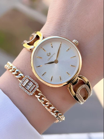 By Revello Grinicci Elite Tasarım 2 Yıl Garantili 5 Atm Suya Dayanıklı Kadın Kol Saati GRC.101.M3 ürün görseli