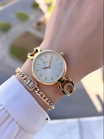 By Revello Grinicci Elite Tasarım 2 Yıl Garantili 5 Atm Suya Dayanıklı Kadın Kol Saati GRC.101.M3 - Resim 2