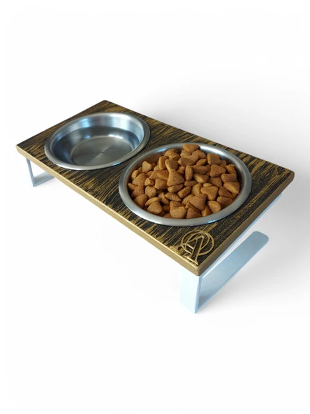 Kedi ve Köpekler İçin Mama ve Su Standı - Yüzde 10 Eğimli, Yüksek Kalite ve Sağlıklı Tasarım - Resim 3