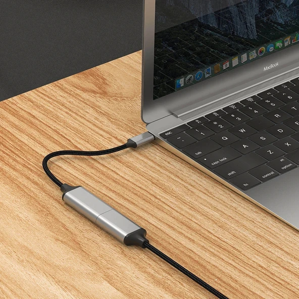 Zore QG05 8K 60 Hz Görüntü Kalitesi Type-C to HDMI Dönüştürücü 15cm - 3