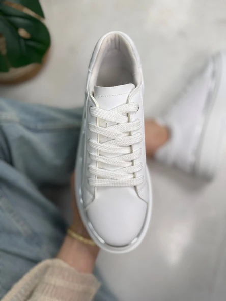 Günlük Kadın Spor Ayakkabı Bağcıklı Hafif Kalın Yüksek Taban Yürüyüş Sneaker 2135 - 4