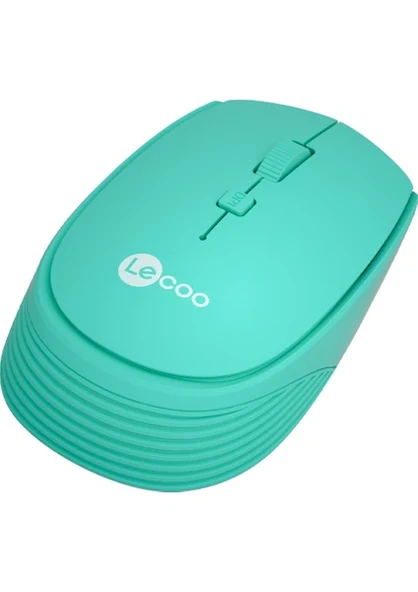 Lenovo Lecoo WS202 Turkuaz Ergonomik Optik Kablosuz Mouse - 8