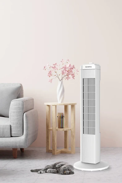 KUMTEL KTF-258W Kule Vantilatör - Beyaz - 8