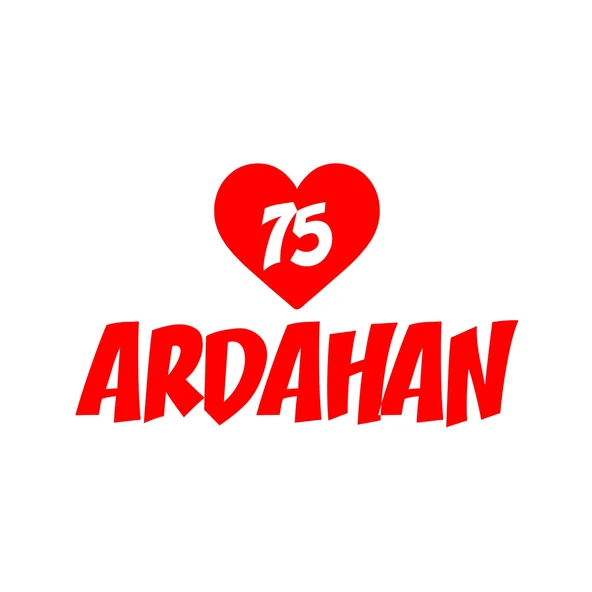 Kalpli 75 Ardahan Araba Sticker 17x17 Cm Kırmızı