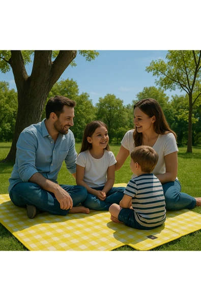 Pinteres Piknik Örtüsü 200x150 cm Su Geçirmez Çift Katlı Kamp ve Plaj Örtüsü