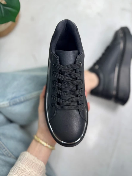 Günlük Kadın Spor Ayakkabı Bağcıklı Hafif Kalın Yüksek Taban Yürüyüş Sneaker 2135 - 6