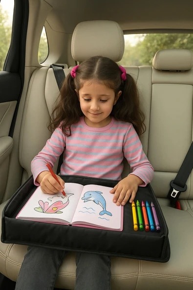 Katlanabilir Pratik Çocuk Aktivite Masası Oto Koltuk Sehpası