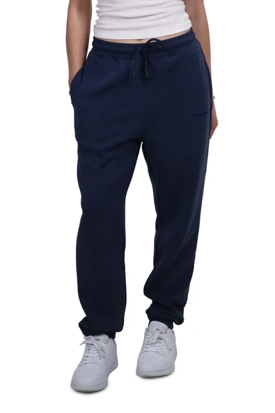 Kadın Modal Kumaş Cepli Lacivert Jogger Pantolon