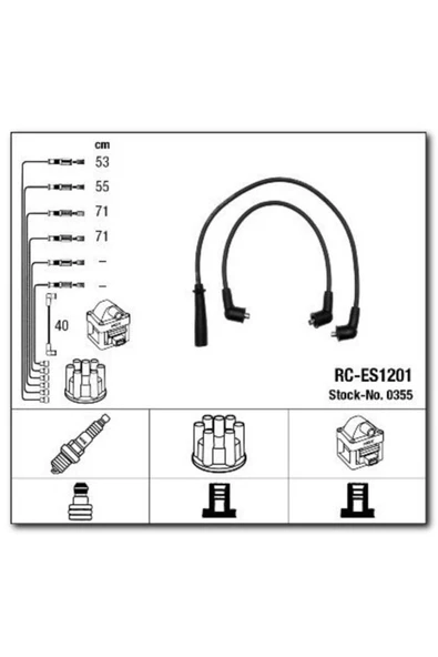 355 Buji Kablosu Rc-es1201  Uyumlu Suzuki Alto 1.0 Sh410-ha12-ha23