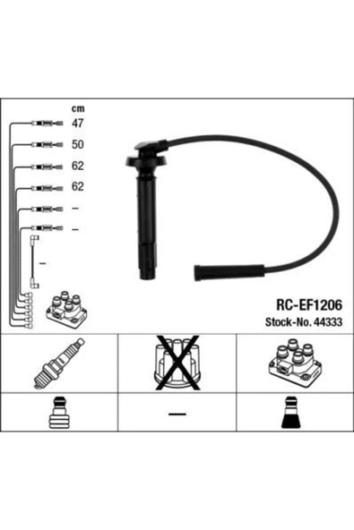 44333 Subaru Forester Sg 2.0 158hp Buji Kablo Set