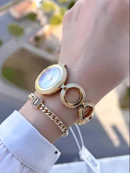 By Revello Grinicci Elite Tasarım 2 Yıl Garantili 5 Atm Suya Dayanıklı Kadın Kol Saati GRC.101.M6 - Resim 3