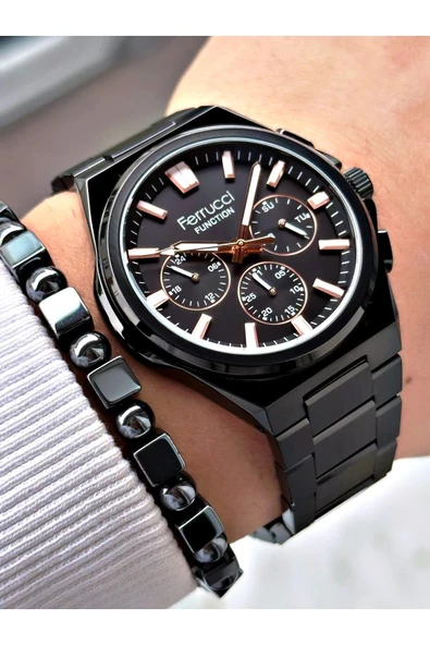 Ferrucci Function FCF 0425 03471M.02 Çelik Kordon Erkek Kol Saati