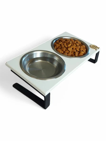 Kedi ve Köpekler İçin Mama ve Su Standı - Yüzde 10 Eğimli, Yüksek Kalite ve Sağlıklı Tasarım - Resim 4