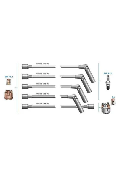7849 Buji Kablosu Civic Accord Uyumlu ürün görseli 1