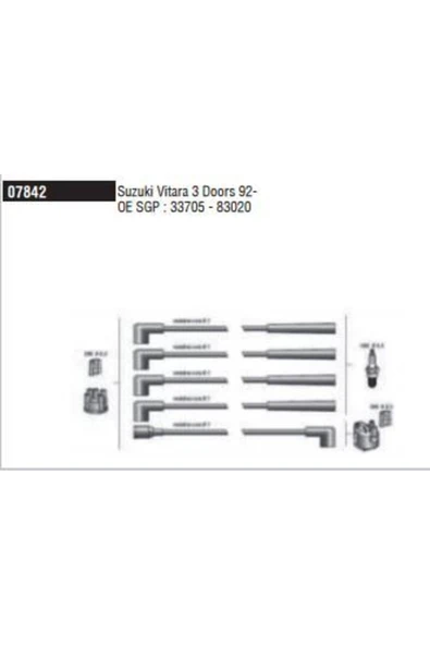 BUJI KABLOSU Uyumlu-(SUZUKI  VITARA 90/98   1.6 3KAPI   ) ürün görseli 1