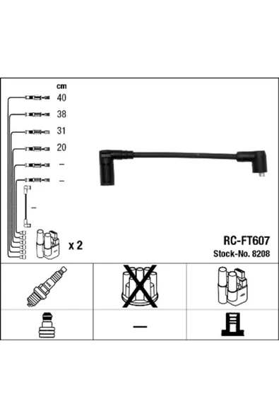 Buji Kablosu Fiat Panda 0.9 1992-1996 ürün görseli 1