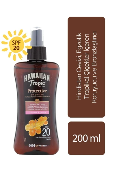 Hawaııan Tropıc Koruyucu Ve Bronzlaştırıcı Yağ Spf 20