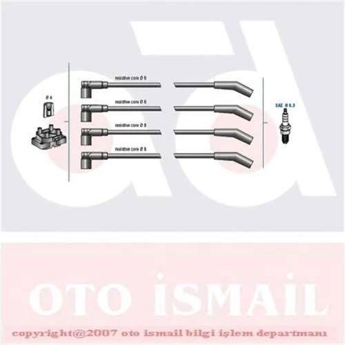 DODUCO 7856 DODUCO BUJI KABLO TAKIM FORD KA 1.3 ENJ. 16V 03- ürün görseli 1
