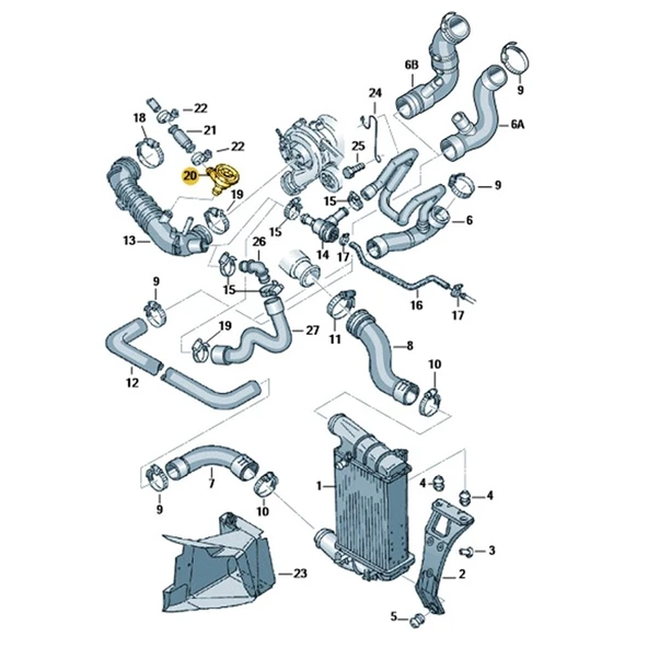 Audi A6 1998-2001 1.8T Motor Turbo Basınç Ayar Valfi 034129101B - 3