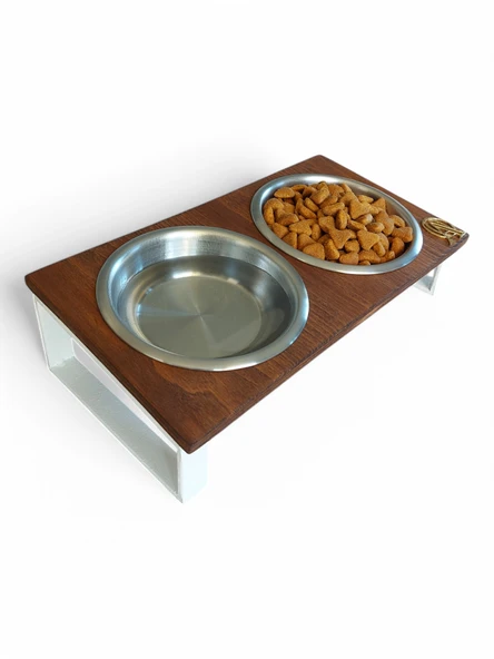 Kedi ve Köpekler İçin Mama ve Su Standı - Yüzde 10 Eğimli, Yüksek Kalite ve Sağlıklı Tasarım - Resim 4