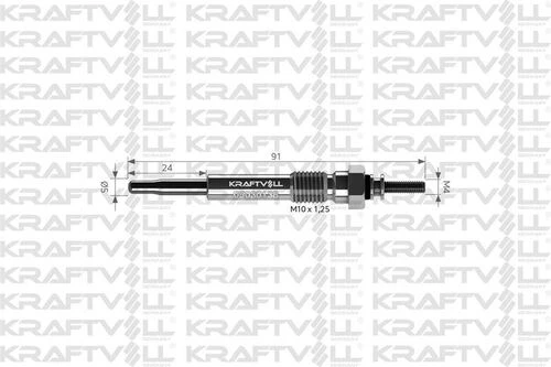 Kraftvoll 05030138 Kızdırma Bujisi 20.5v Isuzu Elf 155-253-254-256-349 8943349000 ürün görseli 1