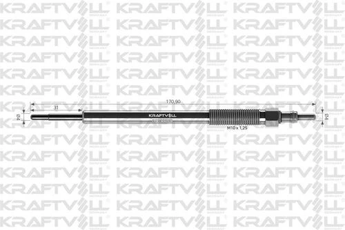 Kraftvoll 05030079 Kızdırma Bujisi Mitsubishi L 200 Triton 2.5 Dıd 2006- 1820a020 ürün görseli 1