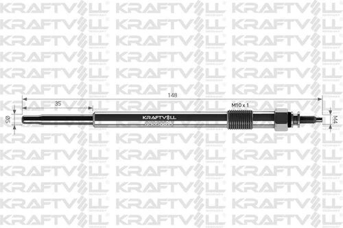 Kraftvoll 05030017 Kızdırma Bujisi 11.5v Jumper 2.2 Hdı Mondeo S-max 1.8-2.0 Tdcı Transit V184 11.5v 01- 5960.88 ürün görseli 1
