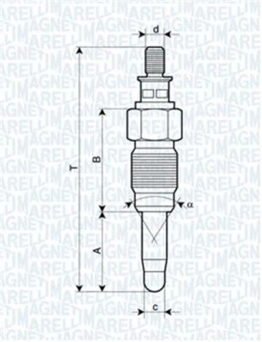 Magnetti Marelli 060900030606 Kızdırma Bujisi Golf Passat Jetta T4 Caddy Polo Classic 1.9 2.4d 1y Aja 94- 039034170