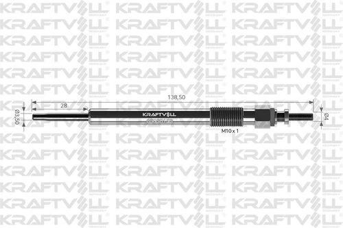 Kraftvoll 05030153 Kızdırma Bujisi 7volt Hyundai İx35-santa Fe 2.0 Crdı 2009-sorento 2.2 Crdı 2010- 367102f000 ürün görseli 1
