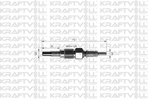 Kraftvoll 05030096 Kızdırma Bujisi 11v Passat-a3-a4-a6-cordoba-ıbiza-leon-octavia- Ford Galaxy 1.9tdı N10302102