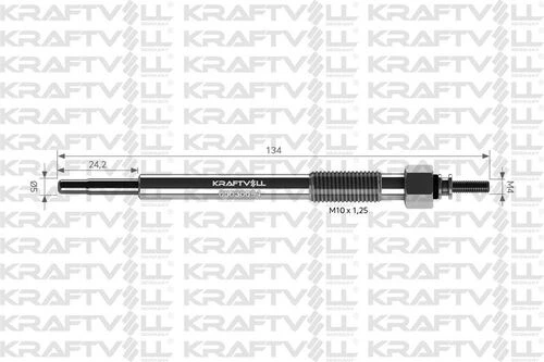 Kraftvoll 05030094 Kızdırma Bujisi 11v Signum-vectra 3.0 Cdtı Renault Avantime-espace-velsatıs 3.0 Dcı 1214028
