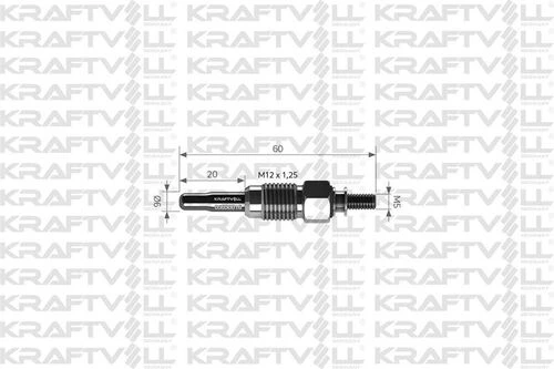 Kraftvoll 05030016 Kızdırma Bujisi Golf Passat Jetta T4 Caddy Polo Classic 1.9 2.4d 1y Aja 94- 039034170 ürün görseli 1