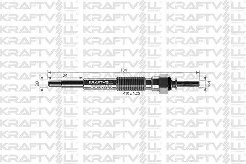 Kraftvoll 05030123 Kızdırma Bujisi 11v 4 Runner-land Cruiser 3.0 D 1985067030 ürün görseli 1
