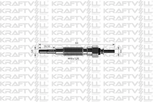 Kraftvoll 05030054 Kızdırma Bujisi H100 Minibüs 97-h100 Kamyonet 97-stare Tcı 03-bongo K2500 04-pregio 04-11 Volt 3671042510 ürün görseli 1