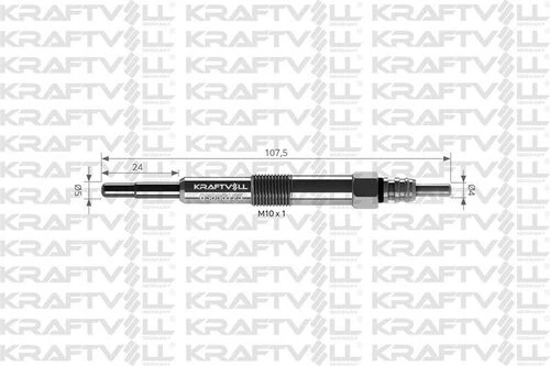Kraftvoll 05030125 Kızdırma Bujisi Discovery 2 L318 2.5 Td5 98-03 Err6066