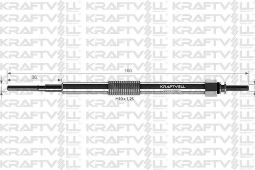Kraftvoll 05030039 Kızdırma Bujisi 11v Toyota 1.4d-corolla Sedan-yaris-yaris Echo Verso-auris 12237791101 ürün görseli 1