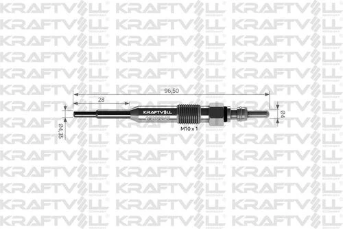 Kraftvoll 05030047 Kızdırma Bujisi 7v A3 A4 1.9 Tdı 2.0 Tdı Avant Ibiza V 1.4 Tdı Leon 1.9 Tdı 1p1 Fabia Roomster Superb N10591608