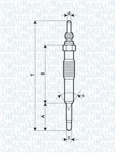 Magnetti Marelli 060900280606 Kızdırma Bujisi Kangoo Clio Iı Megane Trafic 1.9d 98- 7700100635