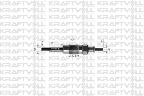 Kraftvoll 05030040 Kızdırma Bujisi 11v Clio-express-megane 1.9d 7700874336