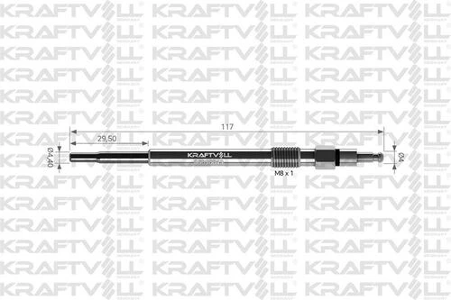 Kraftvoll 05030043 Kızdırma Bujisi 7v Passat Bkp Touran Golf Jetta A3 A4 A6 2.0 Tdı Altea Leon Toledo Iıı 2.0 Tdı Octavia N10579803 ürün görseli 1